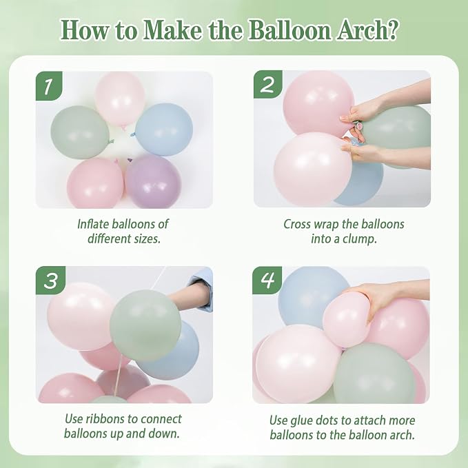 141pcs Pastel Balloon Arch Kit - Image 3