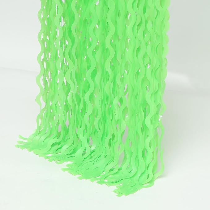 4 Pack Wavy Green Tinsel Backdrop Curtain - Image 5