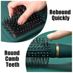 4 Pcs Hair Brush Gifts Set for Women,Detangling Hairbrush for Women and Kids,Flexible Soft Pin Bristles for Long Thick Curly Wavy Dry Damaged Hair