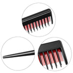 Leinuosen 3 Pcs Triple Teasing Comb for Women Plastic Rat Tail Comb Heat Resistant Pintail Tease Layer Tool for Thick Fine Hair Styling Backcombing Volume Structure(Black and Red)
