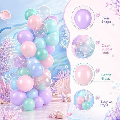 Pastel Pink Purple Teal Balloons - Image 3