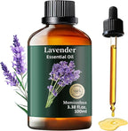 Pure Lavender Essential Oil, Mumianhua Natural Lavender Oil for Bedroom Tranquility & Outdoor Freshness, Aromatherapy for Evening Wind-Down, Laundry, Skin & Hair Care,Candle Making 3.38 Fl Oz