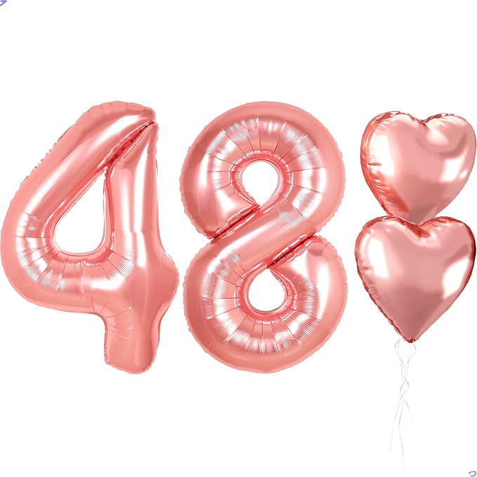 40 inch Rose Gold Birthday Balloons by Unknown