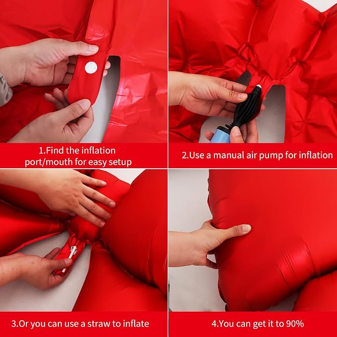 5Pcs 38 Inch Giant Red Bow Balloon - Image 3