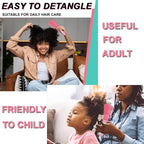 EZ Detangler Brush with Edge Brush, Rat Tail Combs Set for Natural, Curly, Wet/Dry, Black Hair, Flex Detangling Brush set for Hair Style and Cuting, No Pain and Easy Clean in Daily Use（Pink + Black)