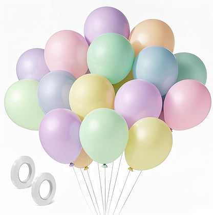 Pastel Balloons Latex Pastel Birthday Decorations 160 Pack 5 inch Round Helium by BOMSI