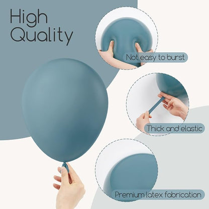 Awenztech 110pcs Slate Blue Balloon Arch Garland Kit 18 12 10 5 inch | Baby - Image 3