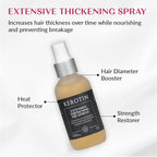 Kerotin Hair Thickening Spray w/Keratin for Fine & Thin Hair Growth in Women, Heat Protectant, Repair Mist for Volume, Body & Shine, Diameter Booster, Natural & Cruelty Free, Made in USA - 3 Pack