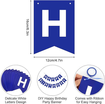 Happy Birthday Banner Sign, Birthday Garland Wall Door Hanging Banners Flag - Image 4