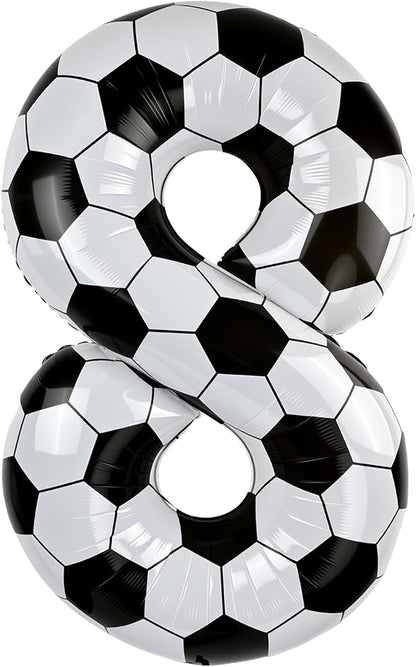 40 Inch Soccer Number 8 Foil Balloon, Soccer Birthday Party Decorations | by Unknown