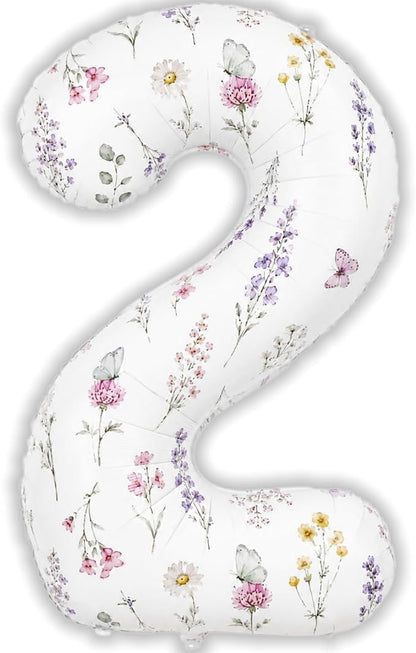 Flower 2 Balloons, Wildflower 2 Balloon Number by Froova