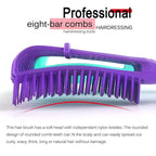 Detangling Brush for Women's Afro American/African 3a to 4c Kinky, Wavy, Curly, Coily Hair - Knots Detangler and Scalp Massage Comb for Wet/Dry/Oil/Thick/Long Hair (2 pcs, Purple-Green)