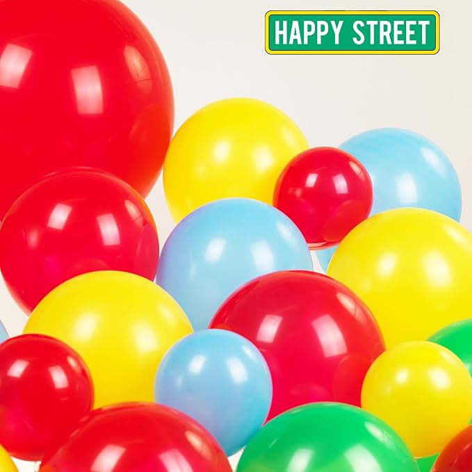 Sesame Friends Birthday Party decorations 150+ Pcs Cartoon Theme primary color - Image 5
