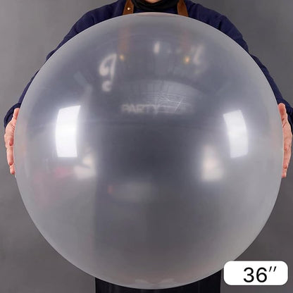 PartyWoo Clear Balloons 4pcs Transparent Latex Helium Balloons 36 Inch | - Image 2