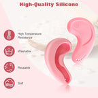 FERNIDA Ear Covers Protectors for Dryer, Hair Dye, Heat Iron, High-Temp Resistance Reusable Silicone Ear Cover for Salon Home