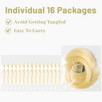 16 Pcs Colored Hair Extensions Curly Wavy Clip in Synthetic Hair Extensions,Colorful Party Highlights Hairpiece Streak for Girls Women Kids Christmas Cosplay Party Gift(Blonde)