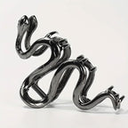 Black Snake Metal Hair Clip, 1Pcs 4.52Inch, Elegant Wavy Snake Design, Strong Hold Grip for Thin/Thick Hair, Daily Wear Women's Hair Accessory
