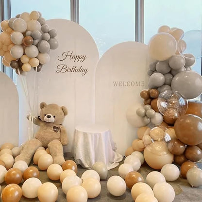 Boho Brown and White Balloon Garland Arch Kit - Image 4