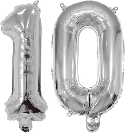 Number 10 Balloon Foil Mylar Balloons by YPSelected