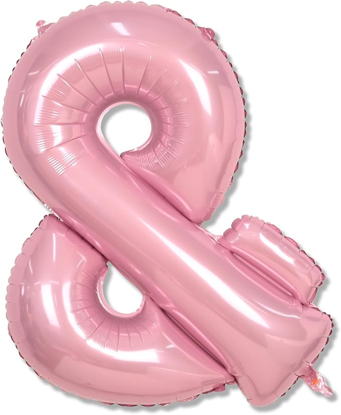 40 Inch Pastel Pink Letter Balloons, Baby Pink Giant Custom Foil Alphabet by Lingqiang
