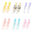 CURASA 12PCS No Bend Hair Clips No Crease Flat Hairclips For Hairstyling Creaseless Makeup Clips Alligator Hair Barrettes Bangs Seamless Duckbill Hair Accessories Hair Salon For Women Girls