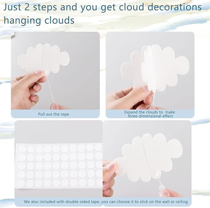 16 Pcs 3D Cloud Decorations Hanging Clouds - Image 4