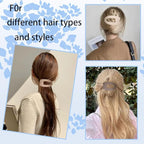 Flat Hair Clips for Women 4Pcs Matte Flat Claw Clips Strong Styling Large Hair Clips for Thick Hair and Fine Hair Strong Hold No Slip Grip Hair Claw Clips French Duckbill Hair Clip (Neutral Colors)