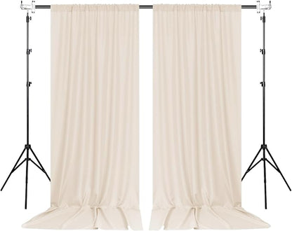 Beige Backdrop Curtains 10ft x 10ft - Image 2