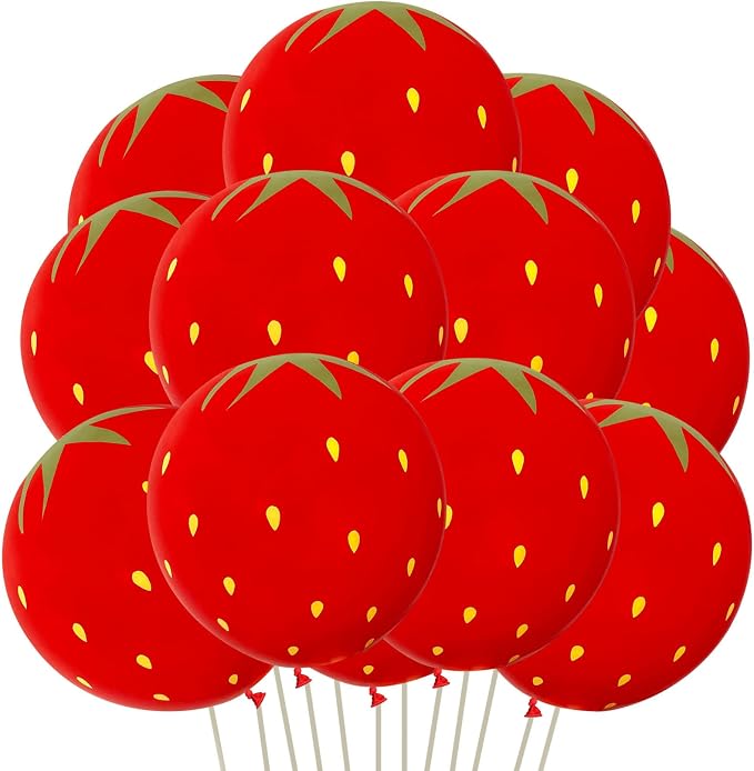 Strawberry Balloons Fruit Balloons Red Balloon Fruit Themed Balloon Party by HADCKJA