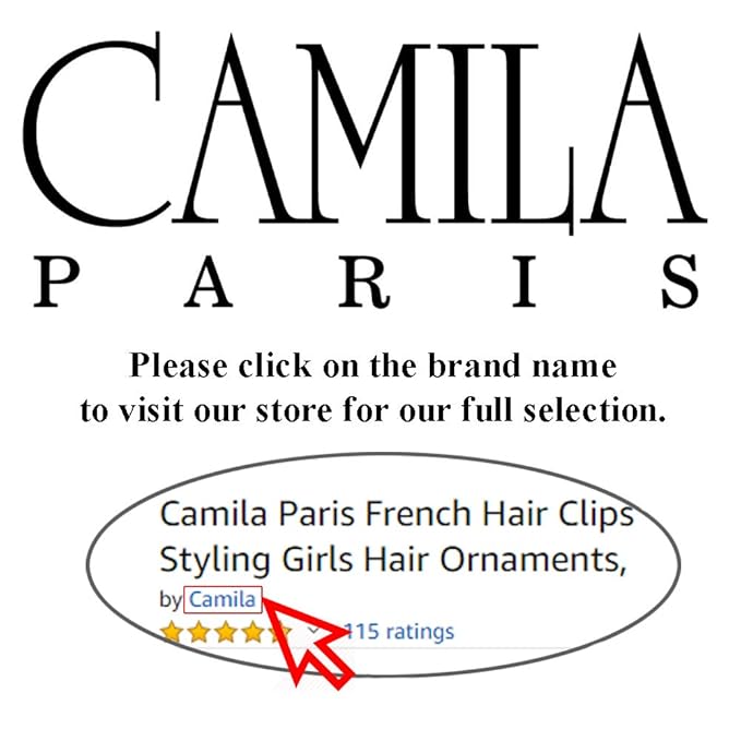 Camila Paris CP2904 French Hair Clip for Women, Girls Beige Hair Claw Clips Jaw Fashion Durable and Styling Hair Accessories for Women, Strong Hold No Slip Grip, Made in France