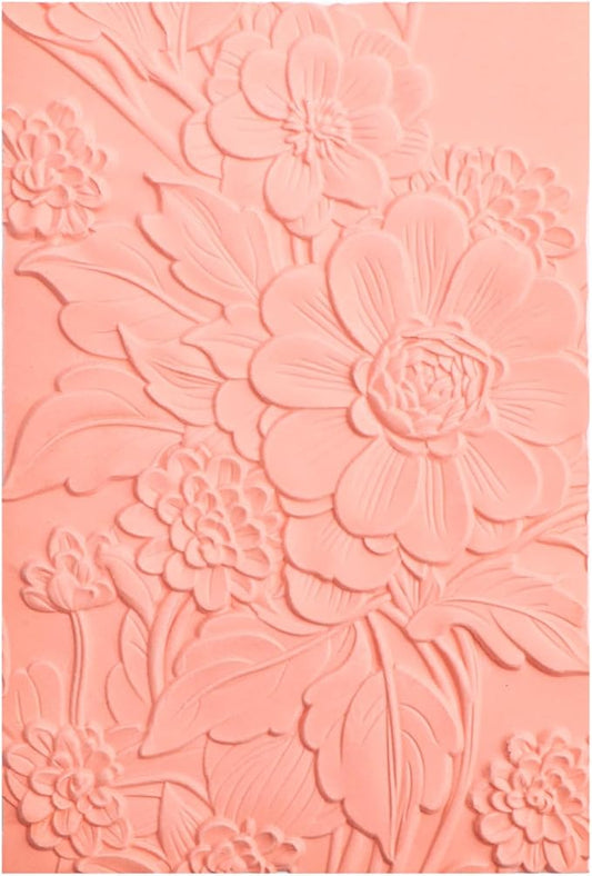 3D Embossing Folder for Card Making Texture Fades Blossom Bloom Floral Plastic by CYFUNDESIGN