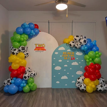 Red Blue Yellow Balloons Arch Kit - Image 7