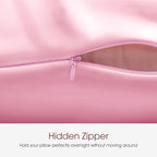 100% Silk Pillowcase for Hair and Skin Toddler Size 2 Pack Mulberry Silk Pillow Case 13 x 18 Inches Highest 6A Silk Kids/Travel Pillow Cover Soft Breathable Cooling with Hidden Zipper, Pink