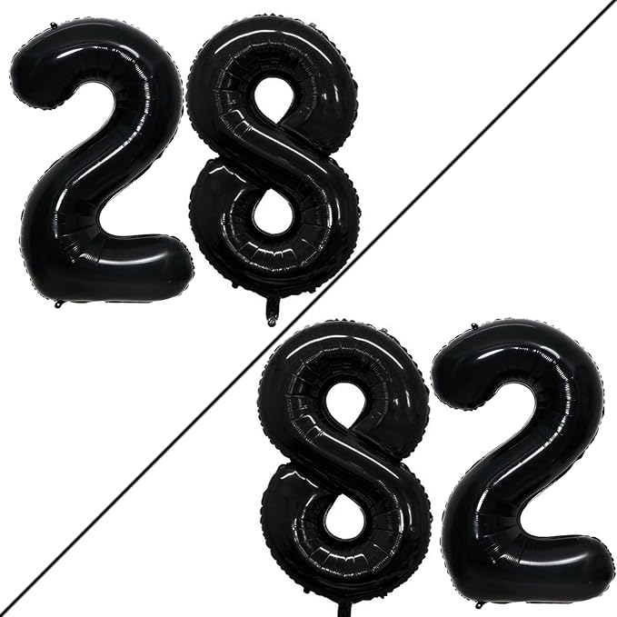 Number 28 Balloons for 28th Birthday Party Decorations, 42 Inch Jumbo Foil by GOER
