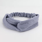 Elastic Knotted Headbands for Women Wheat Pattern Cloth Head Hair Bands for Women's Hair Non Slip Boho Wrap Twisted Hair Accessories