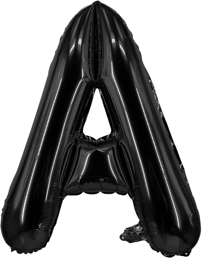 Lovoir 40 Inch Large Black Letter A Balloons Big Size Jumbo Mylar Foil Helium by Lovoir