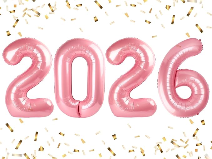 Number Balloons 2026 Balloon Pearl Pink by Enyeopd