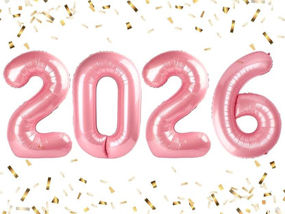 Number Balloons 2026 Balloon Pearl Pink by Enyeopd