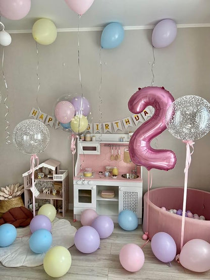 Numbers 10 Balloon 40Inch Pearl Pink Balloon - Image 4
