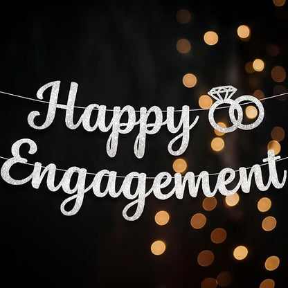 KatchOn, Glitter Happy Engagement Banner, Pre-Strung by KatchOn