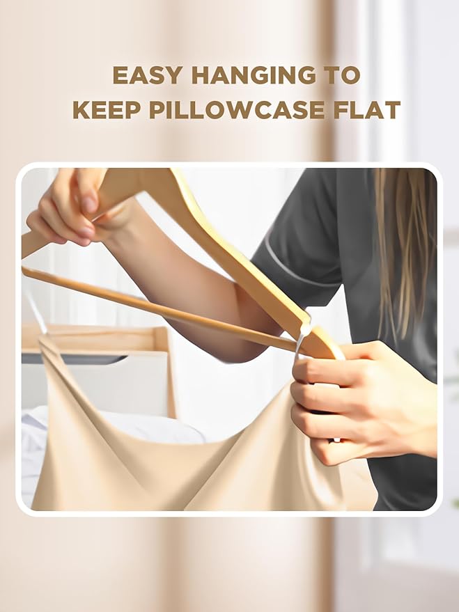 Mulberry Silk Pillowcase for Hair and Skin, SGMSILK 22 Momme Natural Silk Pillow Cases with Zipper, 6A Soft and Smooth Single Sided Pure Silk Pillow Cover (Champagne, Standard 20"x26")