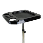 Aluminium Salon Instrument Tray, Height Adjustable Trolley Cart Tray Station on Wheels for Salon Tattoo Spa Beauty Service Holder Tool Storage (Silver,Style 4)