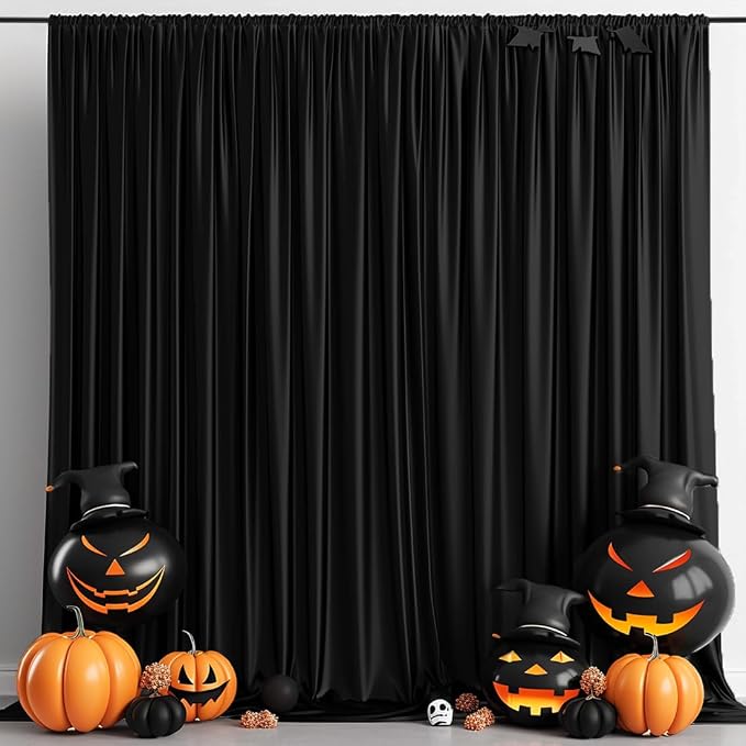 40x10ft Wrinkle-Free Black Backdrop Curtain - Image 6