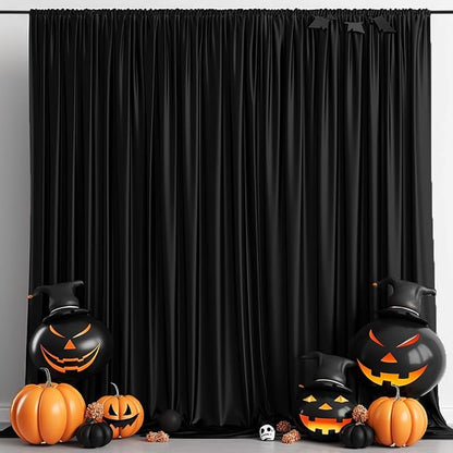 10x10ft Wrinkle Free Black Backdrop Curtain - Image 8