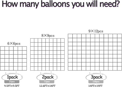 36pcs Double-Sided Black & White Checkered Foil Balloons Backdrop Wall Kit – - Image 5