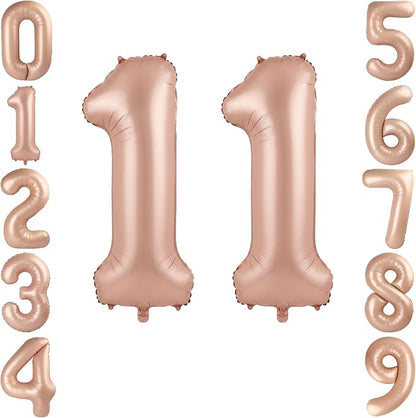 40 Inch Caramel Foil Number 11 Balloon by TNCDJKPA