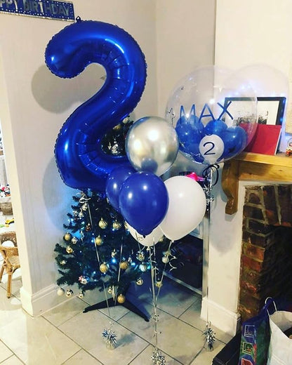 22 Balloon Numbers 40Inch for 22 Year Old Birthday Decorations, Dark Blue | - Image 3