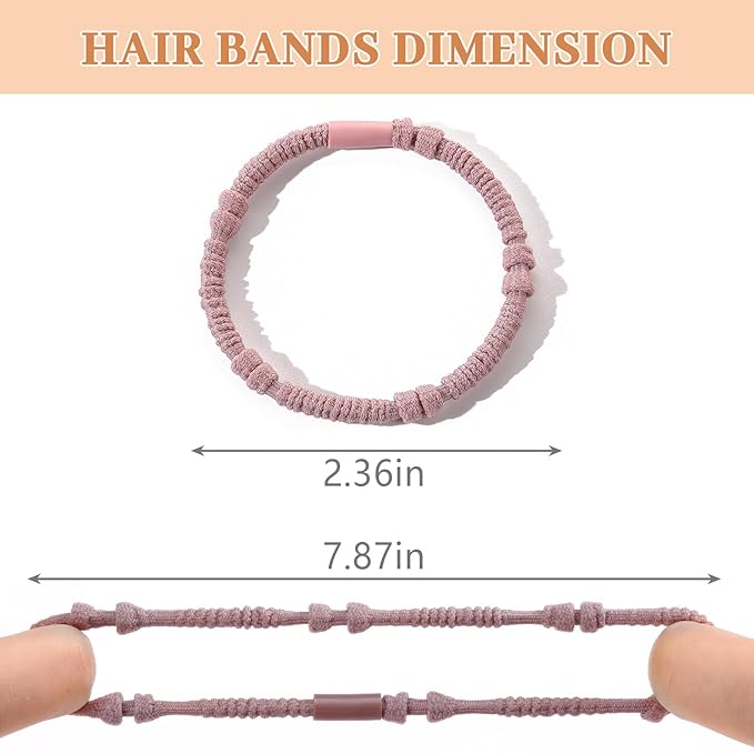 25 PCS Boho Hair Ties, Bracelets Hair Ties for Thick or Thin Hair, 5 Styles Boho Ties for Ponytail Holders, 2.36’’ Hair Ties No-Damage, Christmas Gifts, Multicolor
