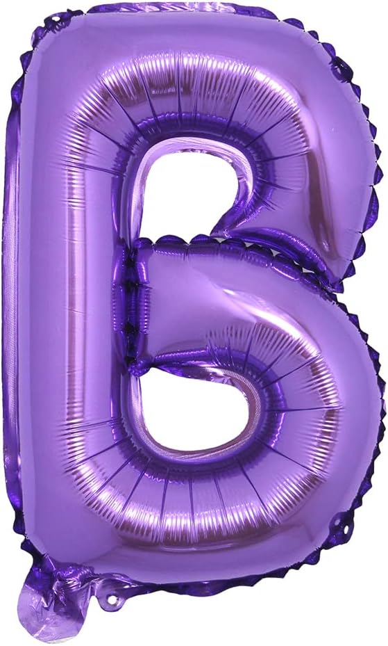 16 inch Purple Alphabet Letter and Number Balloons Set Package, Aluminum by RUIANSI