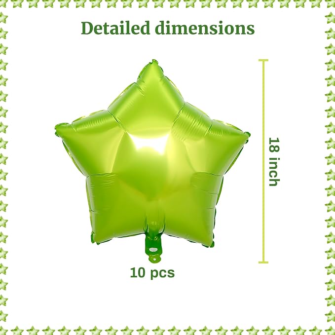 MEETINGU 10PCS 18" Star Balloons Foil Balloons Foil Membrane Balloons Party & - Image 2
